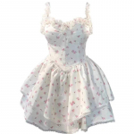 Nėriniuota, miela kawaii suknelė, moteri&scaron;ka vintažinė berankovių eleganti&scaron;ka miela mini suknelė moteri&scaron;ka ra&scaron;tu korėjieti&scaron;ka madinga suknelė su dirželiu 2024 m. vasaros naujiena XL smėlis