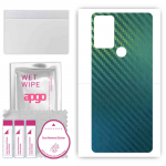 apgo Protective Skin Sticker for the back compatible with TCL 30 SE, Wrap Film, Foil, Vinyl - Pattern Carbon Chameleon CAKA1