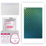 apgo Protective Skin Sticker for the back compatible with Amazon Fire HD 10 (2019), Wrap Film, Foil, Vinyl - Pattern Carbon Chameleon CAKA1