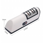 Virtuvinis elektrinis peilių galandtuvas Daugiafunkcis automatinis profesionalus virtuvės peilių galandtuvas Buitinis peilių galandtuvas 17.8X5.8cm juoda