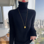 Moteri&scaron;kas ka&scaron;myro megztinis Qinghe ka&scaron;myras 30% ka&scaron;myras 30% audinė 30% vilna 10% nailonas Moteri&scaron;kas rudens ir žiemos storas ka&scaron;myro megztinis mink&scaron;tas ir &scaron;iltas S juoda