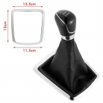 Pavarų perjungimo rankenėlės svirties rankinė 5/6 greičių Galaxy su odiniu dulkėms atspariu dangteliu, skirta Ford Focus 2 MK2 FL C-MAX 2006-2011 automobilio stiliui