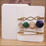 50 vnt. 7x9cm kraft popieriaus juodos ir baltos spalvos papuo&scaron;alų pakavimo plaukų segtuko kortelė baltas popierius plaukų segtuko ekspozicinė kortelė etiketė 50card