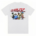 Muzikos grupės &bdquo;Gorillazs&ldquo; &bdquo;Punk Rock&ldquo; mar&scaron;kinėliai 90-ųjų laisvalaikio mados trumpomis rankovėmis plius dydžio mar&scaron;kinėliai &bdquo;Unisex&ldquo; M