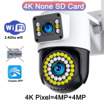 LS VISION 4K 8MP IP kamera Dvigubas objektyvas 4G PTZ Wifi kamera Dvigubas ekranas Automatinis sekimas Dvipusis garsas Spalvotas naktinis matymas Apsaugos kamera Yoosee Wifi Camera