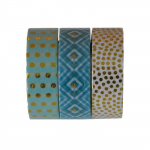 3 masking tapes 10 m - Menthe-dor&eacute;