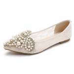 2024 Nuotakos balerinos: Mink&scaron;tas padas, smailianosiai, sekli i&scaron;kirptė, deimantais puo&scaron;ti fėjų stiliaus bateliai nuotakoms ir pamergėms 44 abrikosas