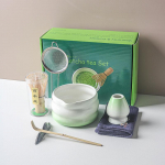 1-7 vnt. Japonijos matcha rinkinys su keraminiu puodeliu, bambukiniu matcha plakikliu ir arbatos samteliu pasidaryk pats arbatos gaminimo įrankių priedai