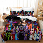 Goku Super Saiyan Antklodės užvalkalas Pagalvės užvalkalas Japoni&scaron;kas Anime Dragon Ball Patalių komplektas 2/3 vnt. 3D atspaudai paaugliams Antklodės užvalkalas 200x230cm-3pcs