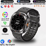 2025 Naujas laikrodis 7 Ultra GPS sekimas I&scaron;manusis laikrodis Vyrams Amoled ekranas &Scaron;irdies ritmas Bluetooth skambutis NFC Sportinis i&scaron;manusis laikrodis juoda