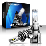 Novsight H7 LED priekiniai žibintai, rūko žibintas, 55W 12 000 liumenų, nepoliarizuoti, didelio ry&scaron;kumo, 6 000K, DC9-32V, H7 sidabras