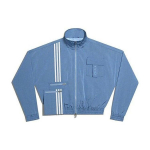 Adidas Originals Clover X Ivy Park Bendro Prekės Ženklo Klasikinė Dryžuota Sportinė Striukė Unisex Striukės Mėlyna H33303 L
