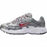 Nike P-6000 GS Metalinis Sidabrinis Sporti&scaron;kai Raudonas Vaikų Sportbačiai Plok&scaron;čias Sidabrinis Vėsus Pilkas HV5064-002 40