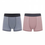 PurCotton Men's Ultra-thin Antibacterial Stretch Boxer Briefs 2-Pack
