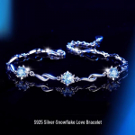 I&scaron;skirtinis 925 svarų sterlingų sidabro &scaron;e&scaron;iakampės žvaigždės apyrankė moterims - Eleganti&scaron;kas papuo&scaron;alas, puiki dovana geriausios draugės gimtadieniui White Zircon