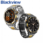 Blackview W90 Pro AI Atsparus I&scaron;manusis Laikrodis Įmontuotas ChatGPT | 1,43 AMOLED Ekranas 100+ Sporto Režimai GPS + Kompasas Bluetooth Skambučiai 900mAh Baterija sidabras