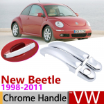 skirtas Volkswagen VW New Beetle 1998~2011 Chromuotas durelių rankenos dangtis Automobilio priedai Lipdukai Apdailos komplektas 1999 2001 2003 2005 2007 m. Handle 2 Door