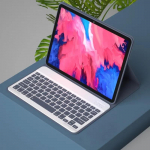 Plan&scaron;etinio kompiuterio klaviatūros dėklas, skirtas Samsung Galaxy Tab S6 (2019 m) 10,5 colio SM-T860 SM-T865 stovas Belaidės &bdquo;Bluetooth&ldquo; klaviatūros dėklas Funda English levandų pilka spalva