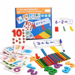 Montessori matematikos žaislai vaikams Ankstyvojo ugdymo žaislai Skaičiuojantys mediniai lipdukai Vaikų skaičius pažinimo gimtadienio dovana