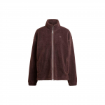 Adidas Originals Essentials Fleece apykaklės ilgomis rankovėmis striukė moteri&scaron;ki vir&scaron;utiniai drabužiai Tamsiai pilka ruda IM3898 M