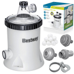 Baseino filtravimo siurblys 5678 L/H + Bestway 58870 filtravimo kamuoliukai