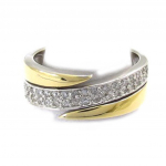 Bague Argent 'Trianon' Bicolore