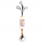 Les Tr&eacute;sors De Lily [Q8842] - Porte-Colliers r&eacute;sine 'Lolita' blanc - 31x6 cm balta