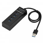 Didelės spartos USB &scaron;akotuvas 4 prievadų USB 3.0 kelių &scaron;akotuvų skirstytuvo i&scaron;plėtimas, skirtas staliniam kompiuteriui ne&scaron;iojamojo kompiuterio adapteriui USB koncentratorius juoda