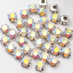 Reklama Ss12 -Ss40 Crystals Claw Cup Kalnų kri&scaron;tolas Blizgūs Strass Akmenys Metalo pagrindo Audinys Karoliukai Rankdarbiai Top Kalnų kri&scaron;tolas drabužiams 3mm 100pcs