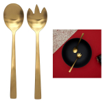 Les Tr&eacute;sors De Lily [A3680] - Duo couverts &agrave; salade 'Cl&eacute;opatra' dor&eacute; - 21x5 cm auksas