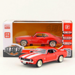 1/36 &bdquo;Chevrolet Camaro SS 1969 Diecast&ldquo; automobilio modelio žaislas, i&scaron;traukiama žaislinė transporto priemonė su garsu ir &scaron;viesa, skirta vaikams, mažiems berniukams, mergaitėms, dovanų kolekcija 1/36-12.5x5x3.5cm raudona