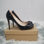 Moteri&scaron;ki Siurbliai Platforma Stiletai Vasariniai 11 cm Seksualūs atviri auk&scaron;takulniai sandalai Eleganti&scaron;ki Peep Toes Pumps Vestuviniai batai 43 juoda