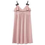Sling Nightdress Moteri&scaron;ka Sweet Girl Kawaii Vasaros Pižamos Nėriniai Laisvi Kasdieniai Klasikiniai Ne&scaron;ioti Namuose Pra&scaron;matni Midi Suknelė M rožinė