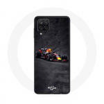 Coque Samsung Galaxy A12 Formule 1 Max Verstappen F1 noir rouge et jaune