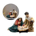 &Scaron;ventoji &Scaron;eima Marijos Juozapo religinė figūrėlė miniatiūrinė dekoracija , mini dervos statulos figūrėlės darbalaukis 12.5x7x10cm C_as described