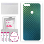 apgo Protective Skin Sticker for the back compatible with Huawei Y7 Prime (2018), Wrap Film, Foil, Vinyl - Pattern Carbon Chameleon CAKA1