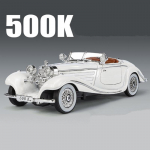 1/24 Benzs 500K Lydinio Automobilio Modelis Diecast Metalas Klasikiniai Automobiliai Automobilio Modelis Simuliacija Garsas ir &Scaron;viesa Kolekcija Vaikų Žaislas Dovana balta