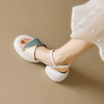 Madingi storapadžiai moteri&scaron;ki batai 2024 m. vasaros vienos linijos madingi auk&scaron;takulniai, storakulniai, platforminiai &bdquo;Romen&ldquo; sandalai, &bdquo;Zapatos Sandalias De Mujer&ldquo; 35 mėlyna