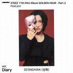 ATEEZ 11-asis mini albumas Auksinė valanda Pt.2 į dienora&scaron;tį Versijai Nuotraukų atvirukas Atvirukas Seonghwa - Diary Postcard