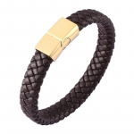 Mados odinė apyrankė i&scaron; nerūdijančio plieno sagties, vyri&scaron;ka odinė apyrankė, papuo&scaron;alai, žavesio apyrankė Wearing Length 165mm