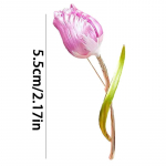 Vestuvių tulpių korsažo rožinės gėlėtos sagės moterims ir vyrams vakarėlio kostiumo segtukai su gėlių atvartais Vestuviniai papuo&scaron;alai