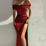 Seksualios moteri&scaron;kos madingos vakarėlio suknelės su auk&scaron;tu skeltuku Bodycon suknelė vakarinė suknelė S