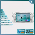 HIZPO I&scaron;manusis 2Din 7 colių Android Auto automobilio radijas Ford Focus 2 Mondeo S/C Max Kuga Fiesta Fusion GPS navigacijai RDS FM DSP UI7862 CarPlay S P1 4Core 1G 32G AI