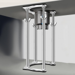 Adjustable under Sink Support Bracket 6cm Inner Diameter Load Capacity 200kg for Wall Mount Sinks 47cm to 57cm
