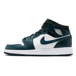 Air Jordan 1 Mid GS Armory Navy Vaikams Sportbačiai Mėlyni Juodi Balti 554725-411 36.5