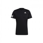 Adidas Dryžuoti mar&scaron;kinėliai apvalia i&scaron;kirpte su logotipu vyrams Vir&scaron;ūnės Juodi GL5403 S