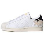 Adidas Superstar gėlių aplikacijomis - White Flash Orange moteri&scaron;ki kedai Cloud-White Core-Black GZ0864 37⅓