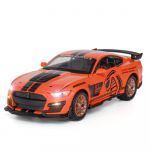 1/24 Ford Mustang Shelby GT500 Lydinio Sportinio Automobilio Modelis Diecast Metalinis Žaislinio Automobilio Modelis Didelės Simuliacijos Garsas ir &Scaron;viesa Vaikų Dovana oranžinė