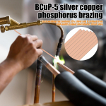 20/50 vnt. Sidabrinis fosforo vario litavimo strypas Plok&scaron;čias suvirinimo strypas BCuP-5 Litavimo strypas Plok&scaron;čias suvirinimo strypas vario taisymo įrankiams Copper color 20pcs