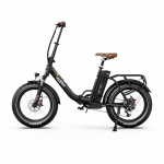 Onesport OT16 MAX Miesto kelionėms Sulankstomas elektrinis dviratis 48V18AH Baterija 500W Variklis 25KM/H Maksimalus Greitis 20*4 Colių Pločios Padangos E-Dviratis Su Keleivio Sėdyne juoda